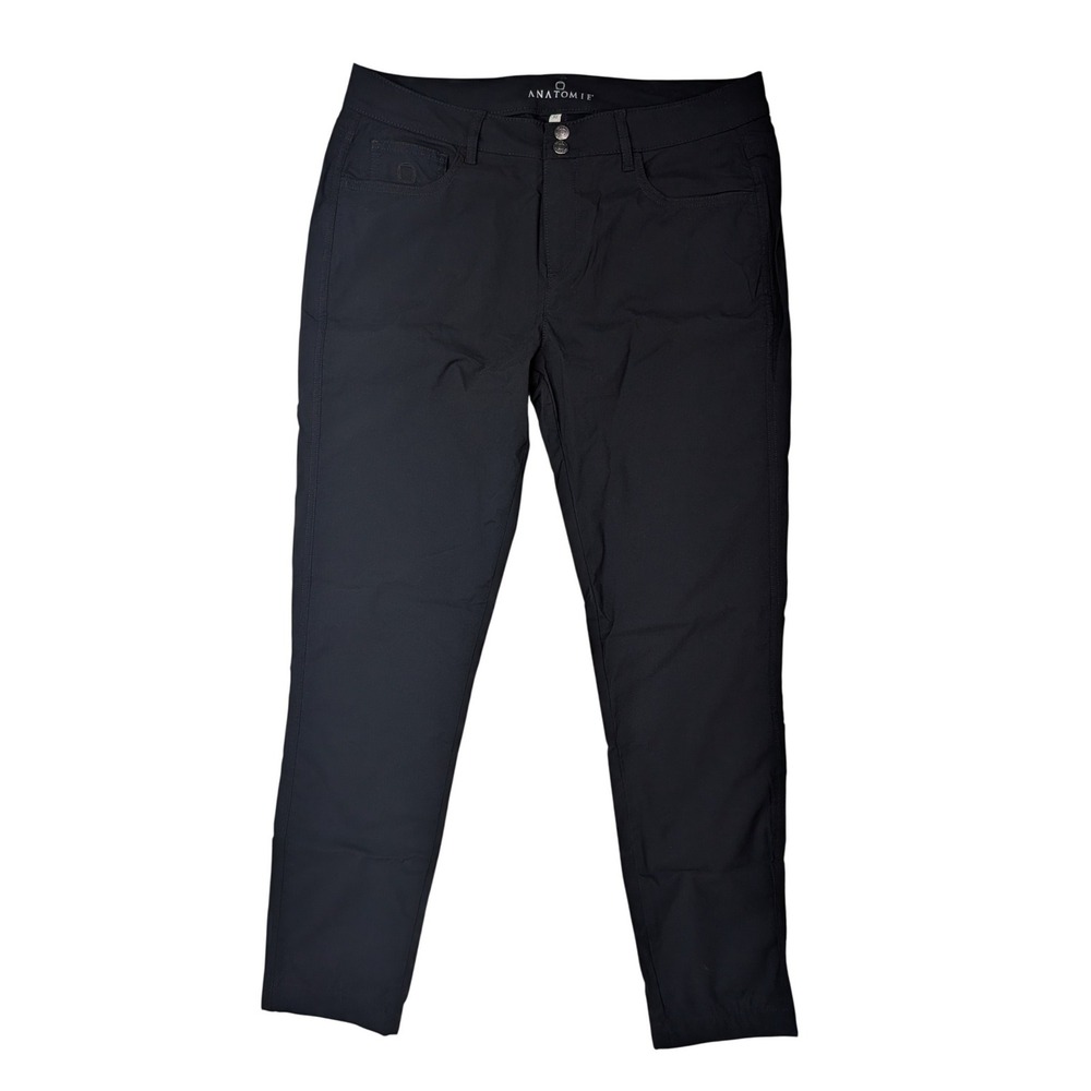 Anatomie Skyler Travel Pants Womens M Black Stretch Skinny 26 Inseam